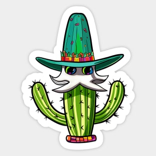 Mr.Cactus with sunglasses Sticker